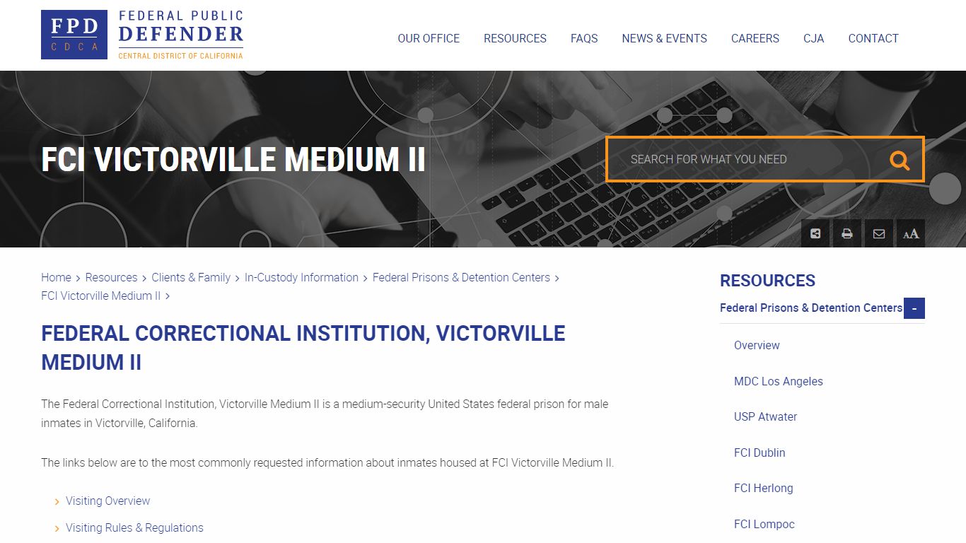 FCI Victorville Medium II - FPDCDCA